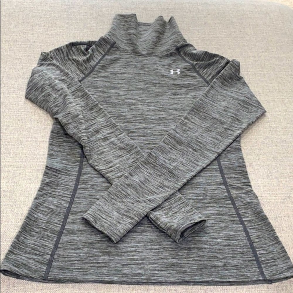 Under Armour Cold Gear Long Sleeve Top, Grey, Size L